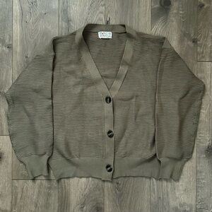 Poof Apparel green button up cardigan